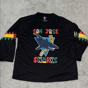 San Jose SJ Sharks Black History Month Hockey Jersey 2022 SGA Adult X-Large XL